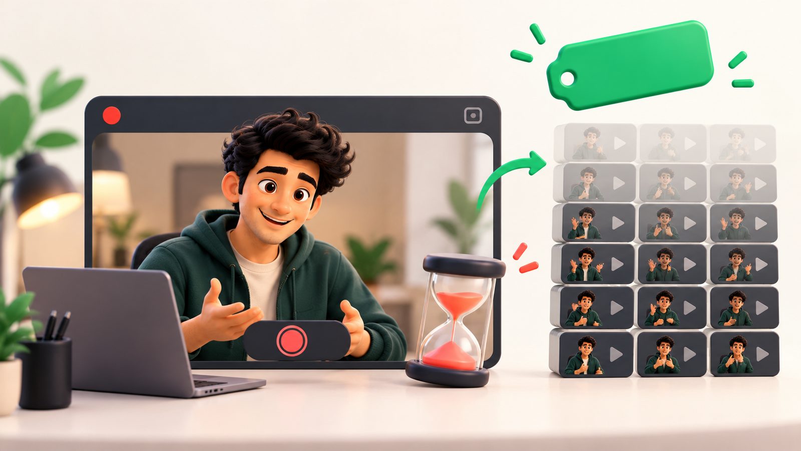 Screen recorder free-plan limits illustration